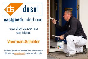 Dusol zoekt Voorman-Schilder © Dusol Vastgoedonderhoud bv